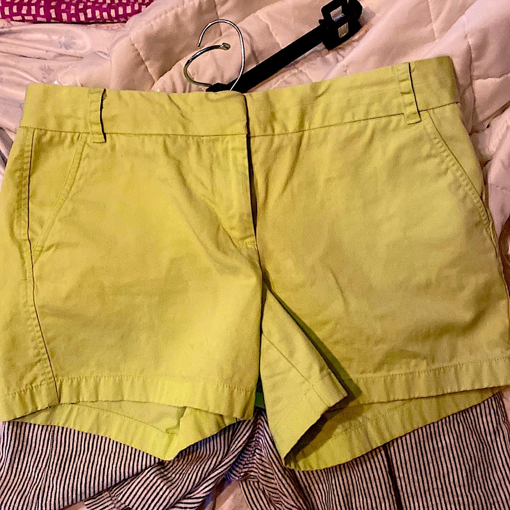 J Crew lime free chino shorts size 12